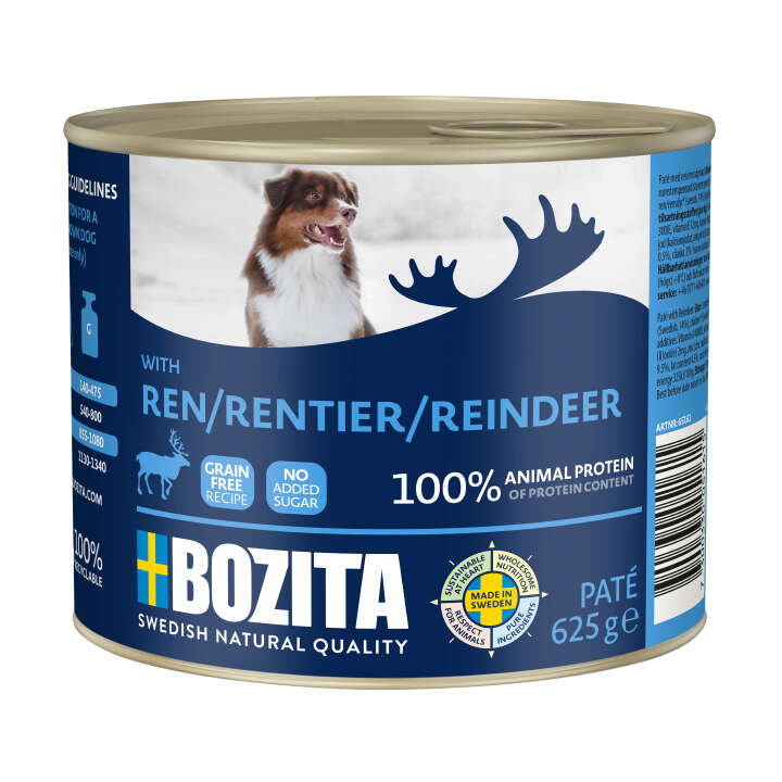BOZITA Hunde-Nassfutter Paté mit Rentier